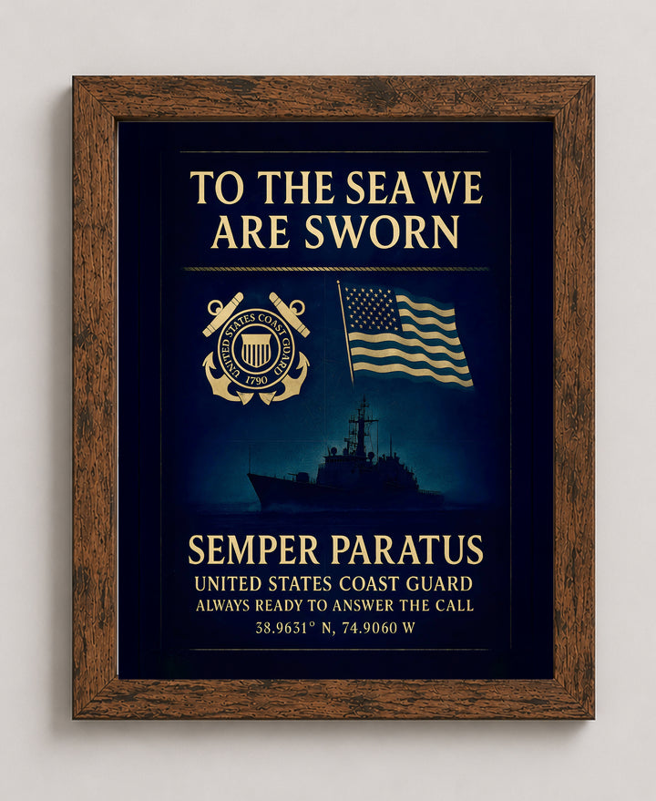 To the Sea We Are Sworn Semper Paratus Military Wall Art