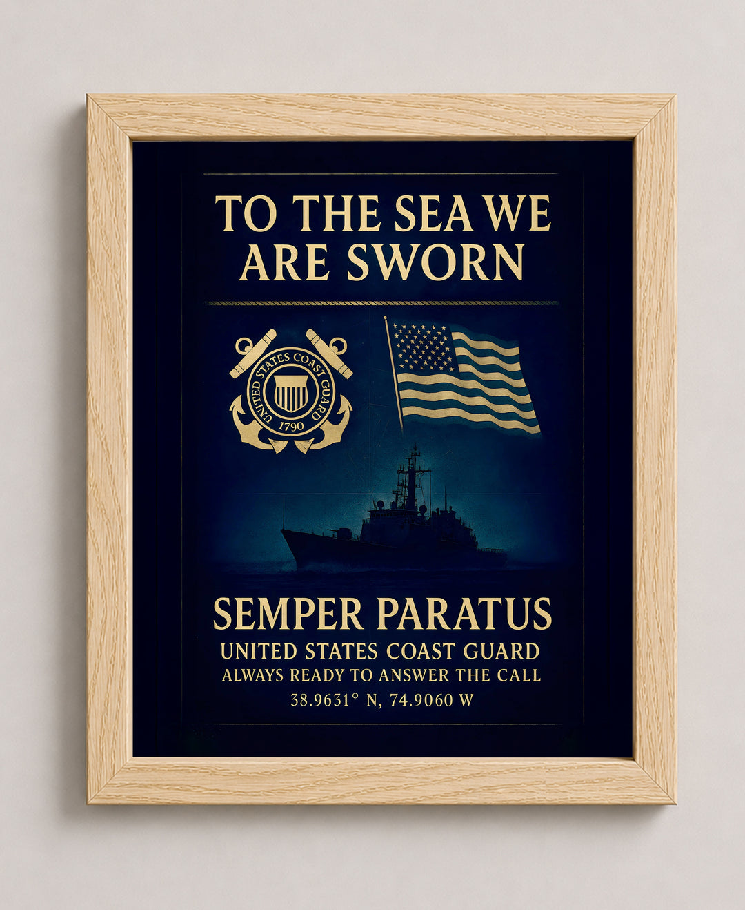 To the Sea We Are Sworn Semper Paratus Military Wall Art