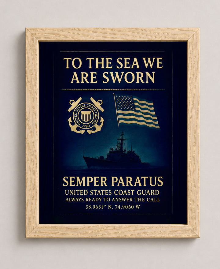 To the Sea We Are Sworn Semper Paratus Military Wall Art
