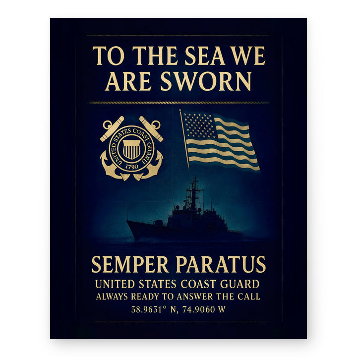 To the Sea We Are Sworn Semper Paratus Military Wall Art