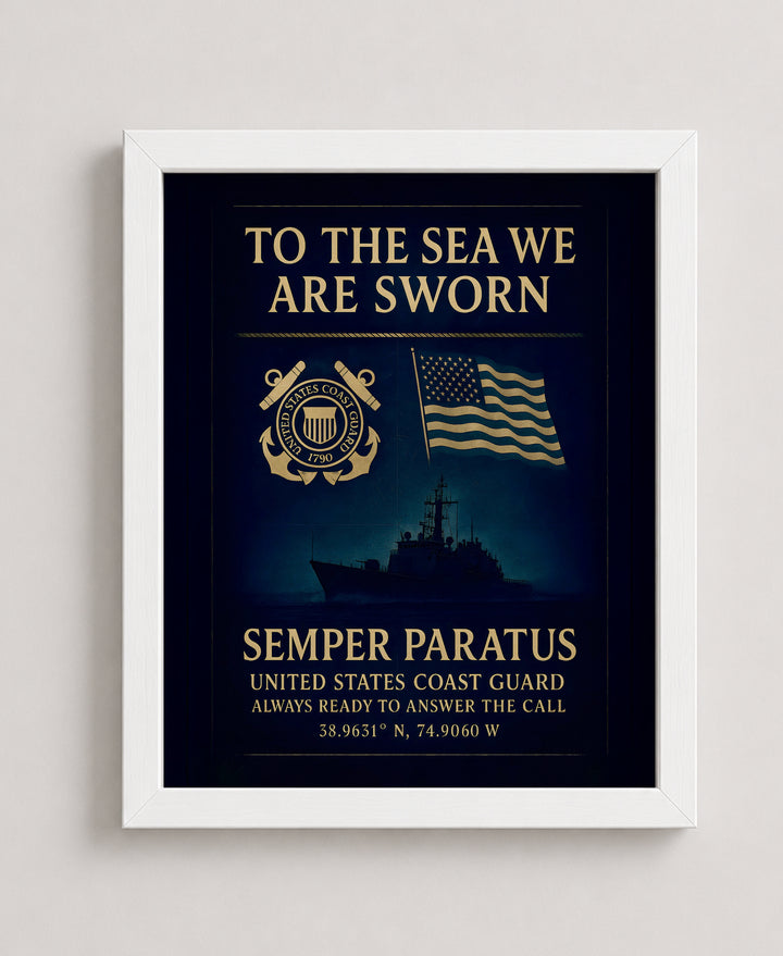 To the Sea We Are Sworn Semper Paratus Military Wall Art
