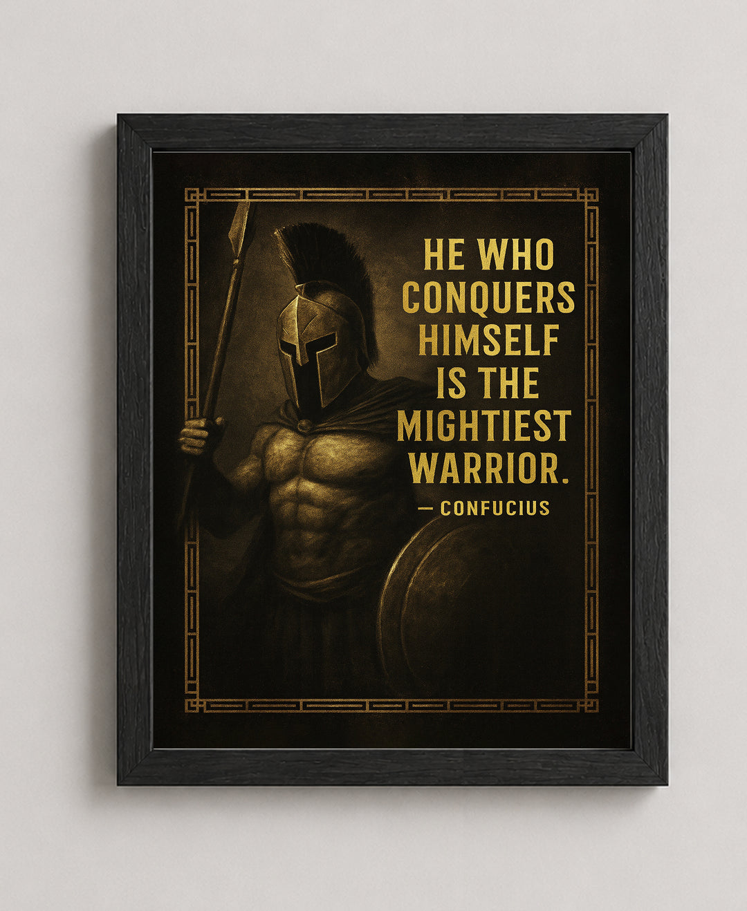Spartan Motivational Wall Art Warrior Mindset Wall Art