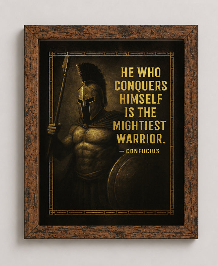 Spartan Motivational Wall Art Warrior Mindset Wall Art