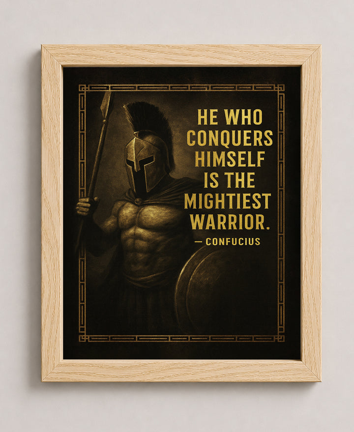Spartan Motivational Wall Art Warrior Mindset Wall Art