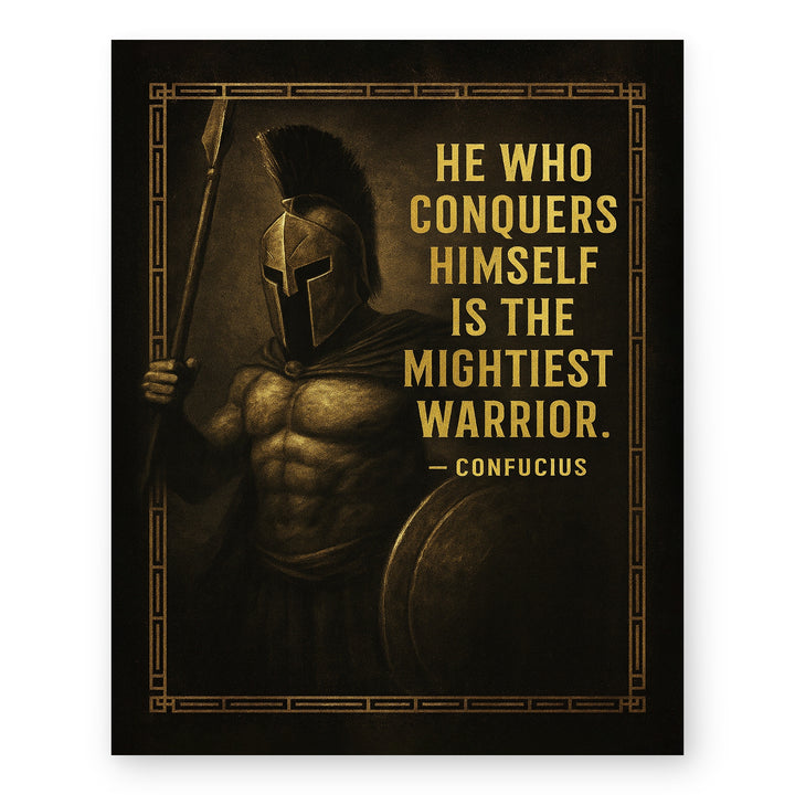 Spartan Motivational Wall Art Warrior Mindset Wall Art