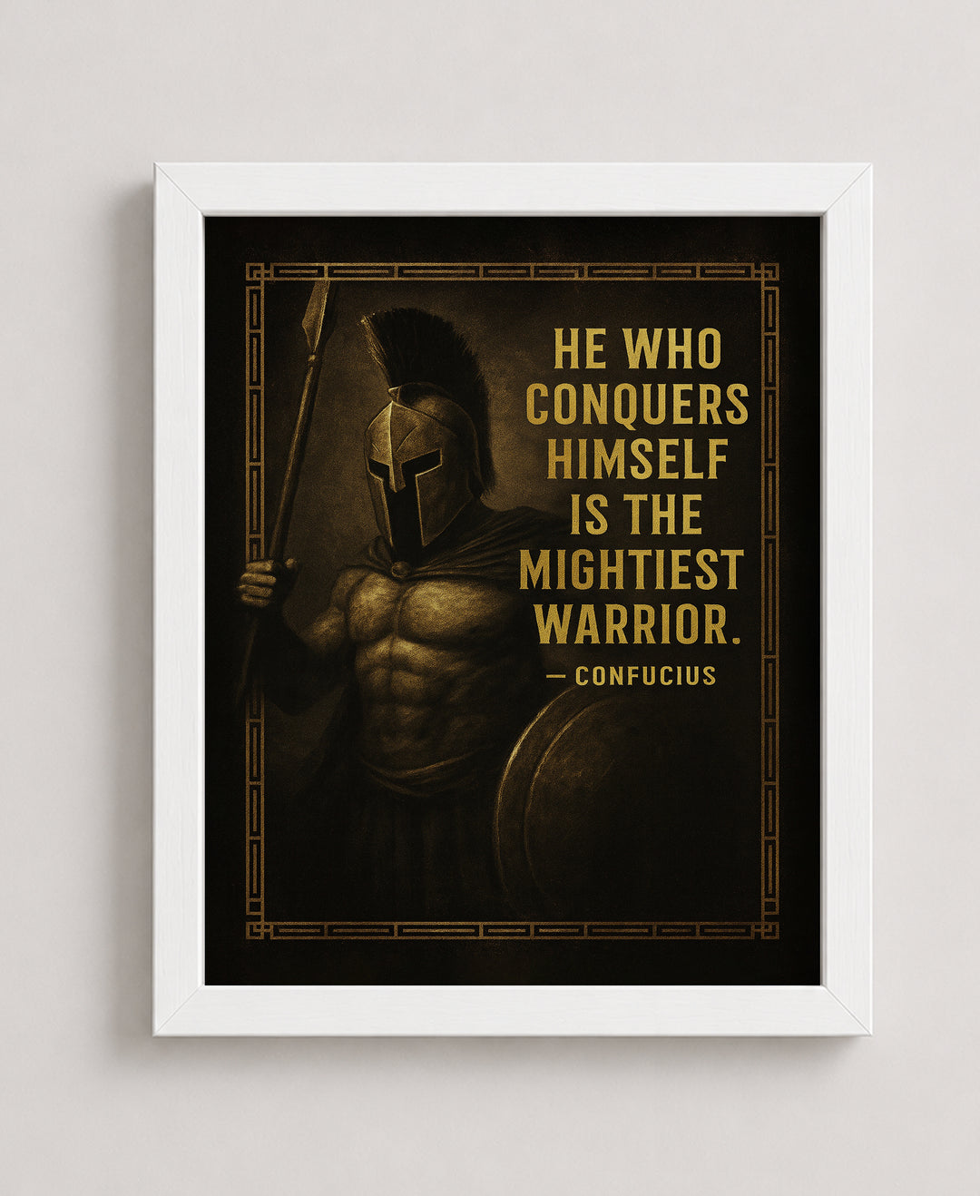 Spartan Motivational Wall Art Warrior Mindset Wall Art