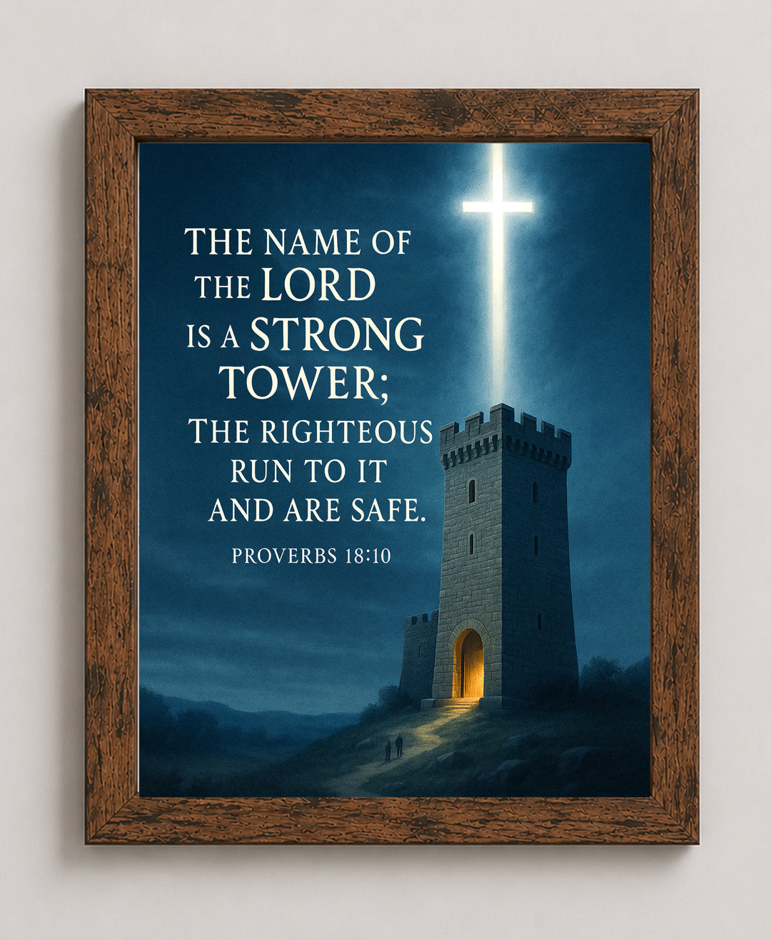 Christian Wall Art Proverbs 18 10 Scripture Bible Verse Wall Art