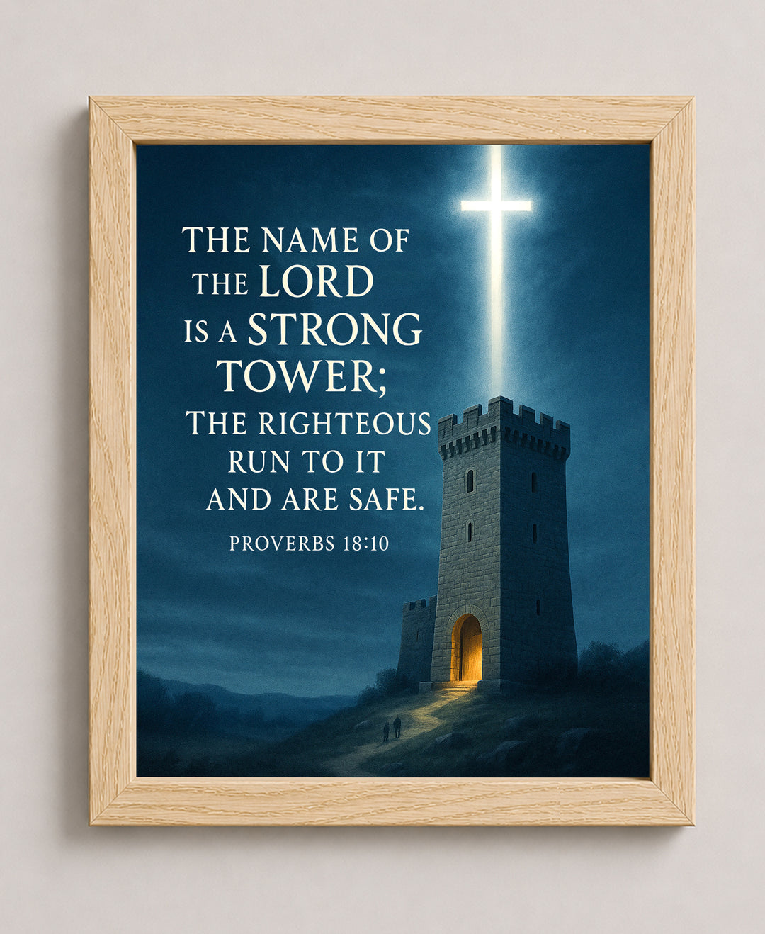Christian Wall Art Proverbs 18 10 Scripture Bible Verse Wall Art