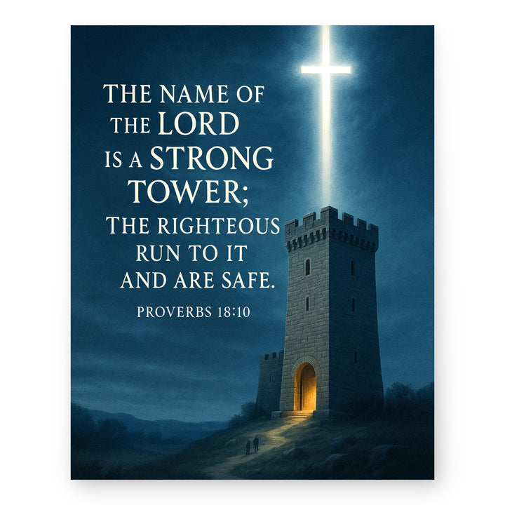 Christian Wall Art Proverbs 18 10 Scripture Bible Verse Wall Art