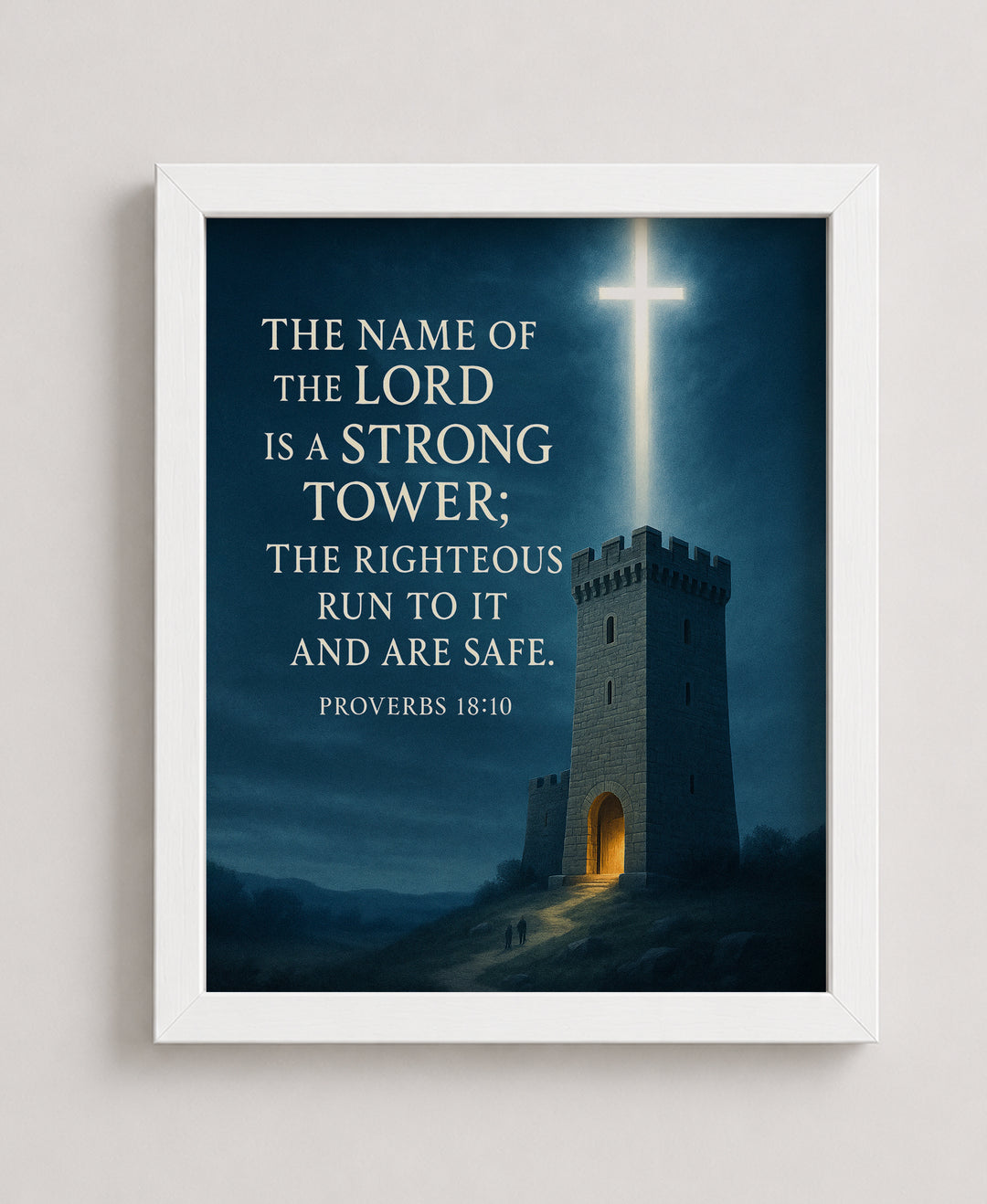 Christian Wall Art Proverbs 18 10 Scripture Bible Verse Wall Art