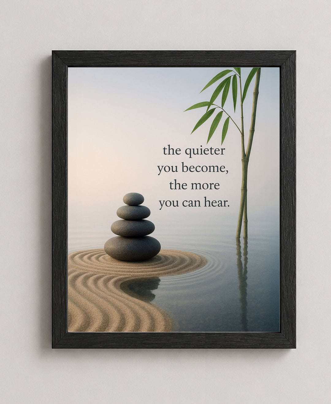 Zen Wall Art Print with Inspirational Quote Inch Wall Art