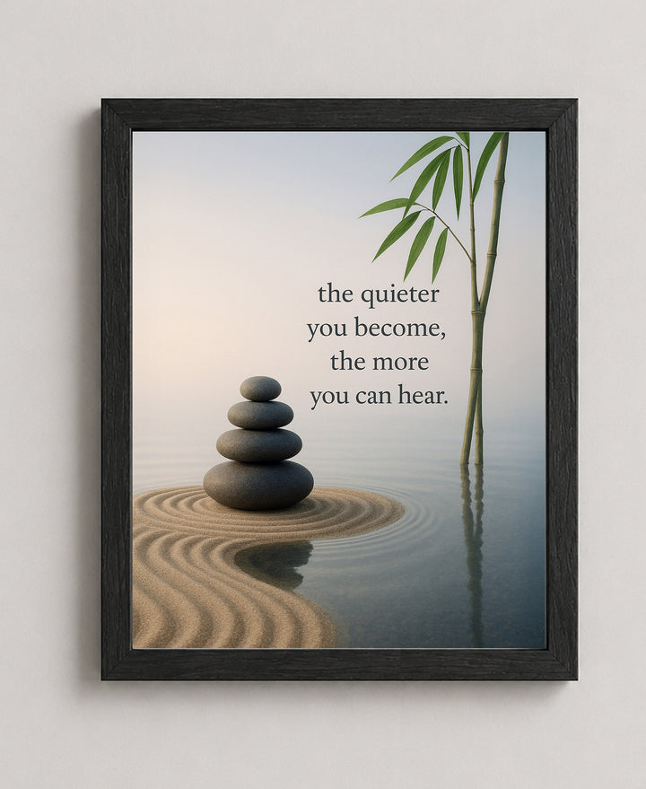 Zen Wall Art Print with Inspirational Quote Inch Wall Art