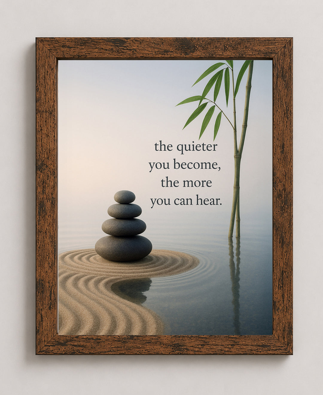 Zen Wall Art Print with Inspirational Quote Inch Wall Art
