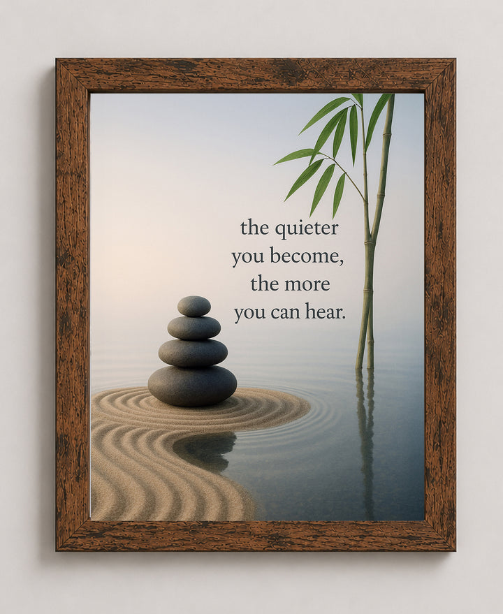 Zen Wall Art Print with Inspirational Quote Inch Wall Art