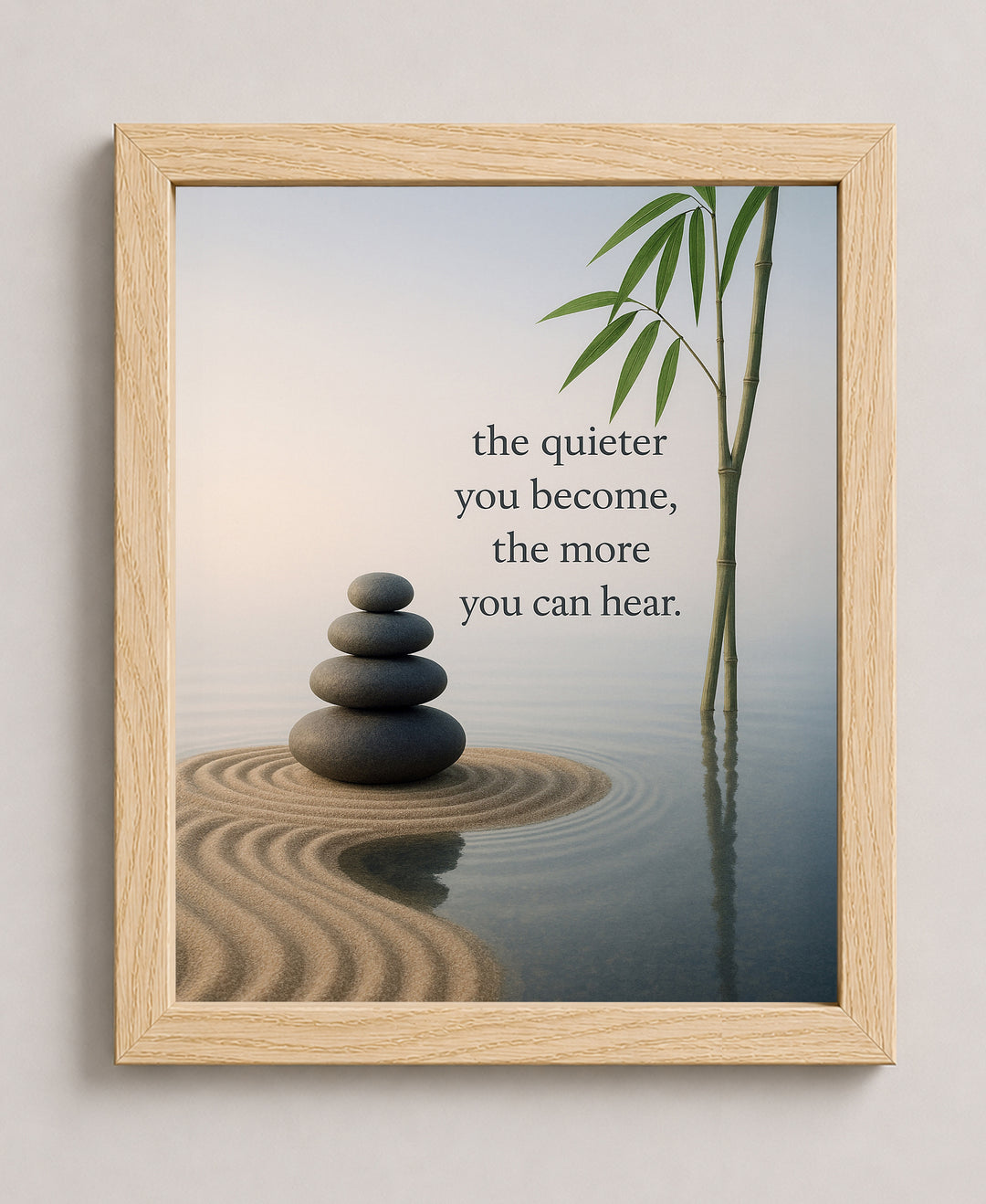 Zen Wall Art Print with Inspirational Quote Inch Wall Art