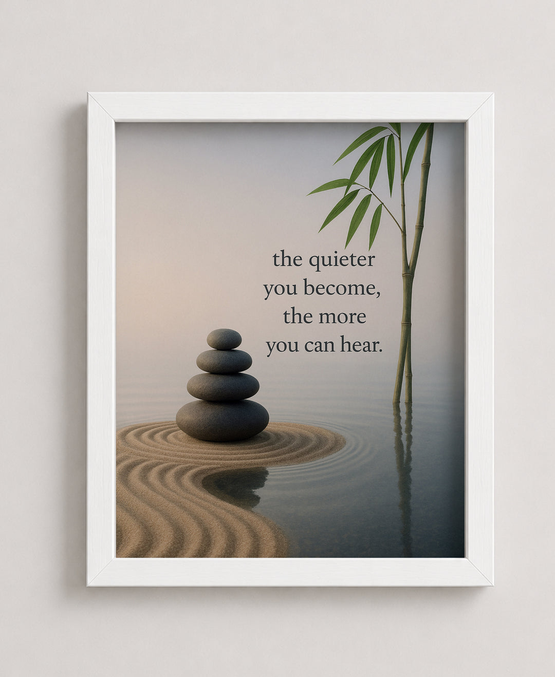 Zen Wall Art Print with Inspirational Quote Inch Wall Art
