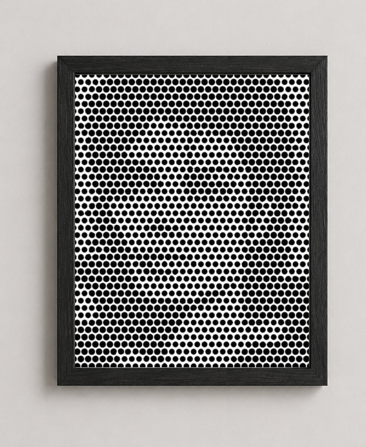 Dot Matrix Optical Illusion Music Wall Art