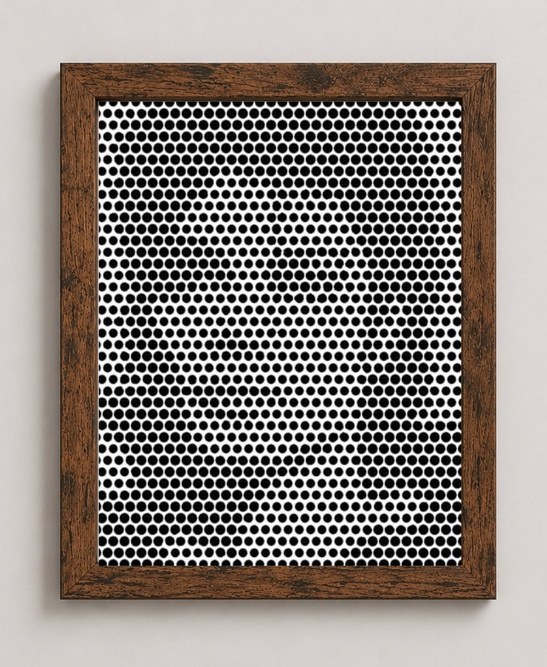 Dot Matrix Optical Illusion Music Wall Art