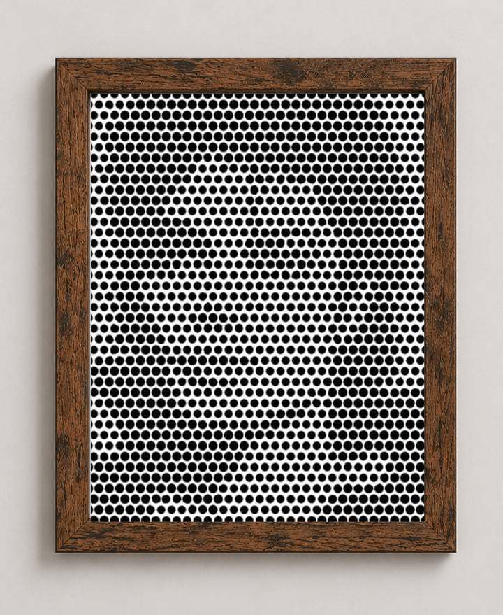 Dot Matrix Optical Illusion Music Wall Art