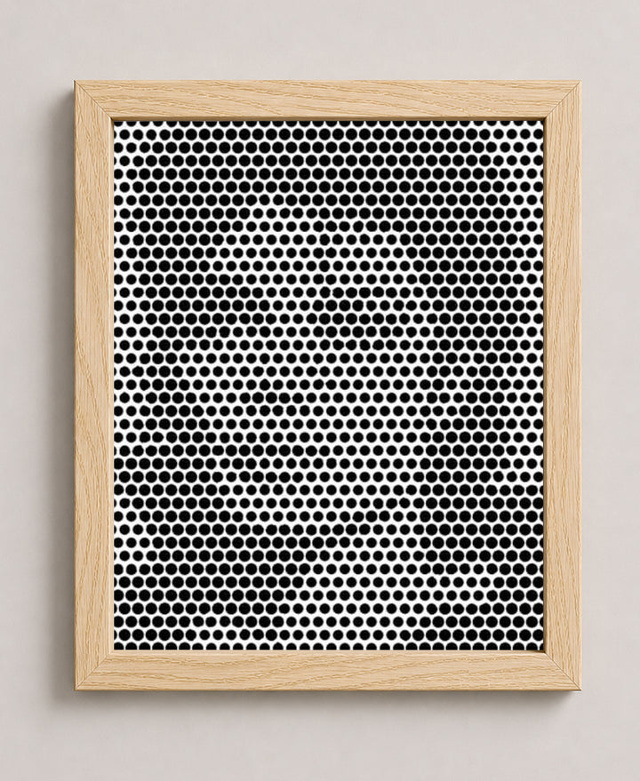 Dot Matrix Optical Illusion Music Wall Art