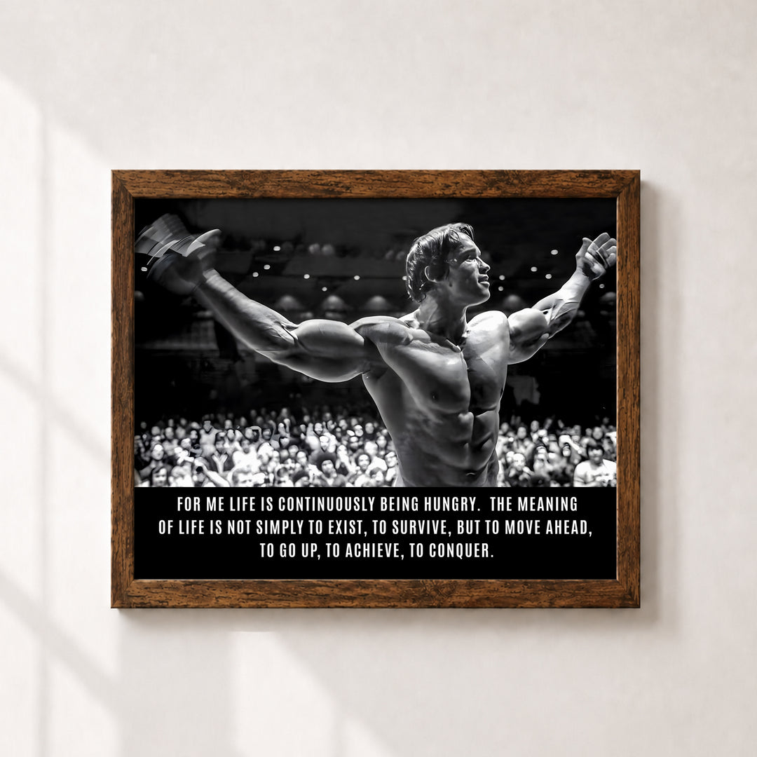 Arnold Schwarzenegger Motivational Fitness Wall Art