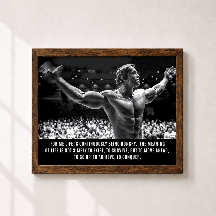 Arnold Schwarzenegger Motivational Fitness Wall Art