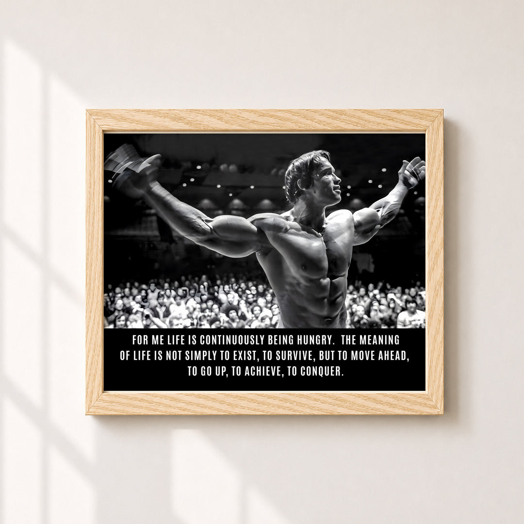 Arnold Schwarzenegger Motivational Fitness Wall Art