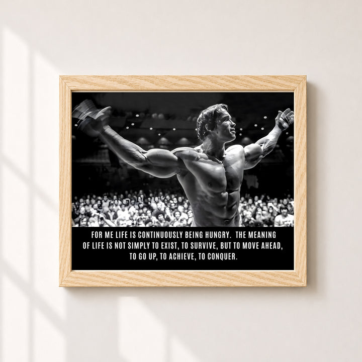 Arnold Schwarzenegger Motivational Fitness Wall Art