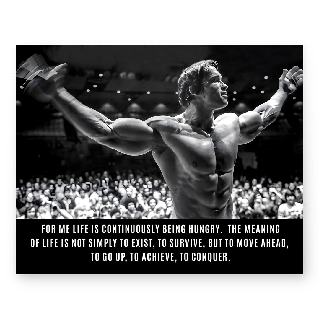 Arnold Schwarzenegger Motivational Fitness Wall Art