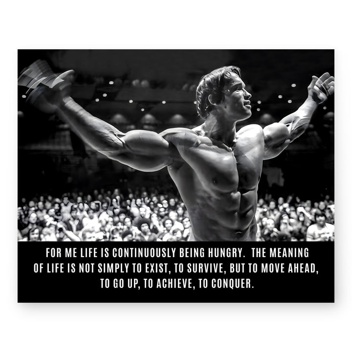 Arnold Schwarzenegger Motivational Fitness Wall Art