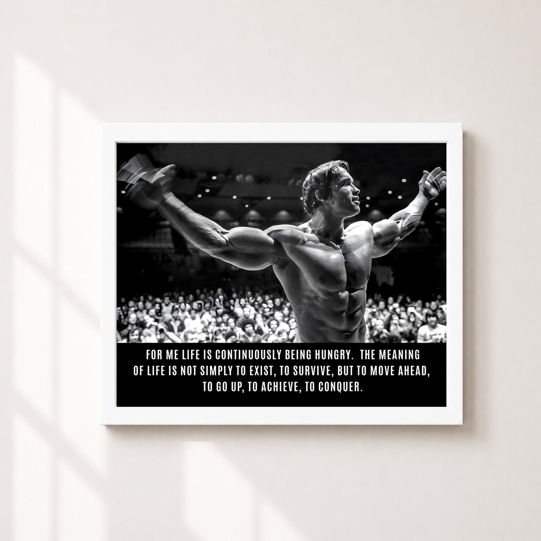 Arnold Schwarzenegger Motivational Fitness Wall Art