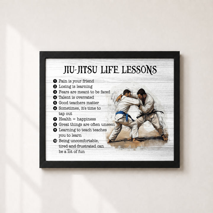 10 Life Lessons Motivational Wall Art