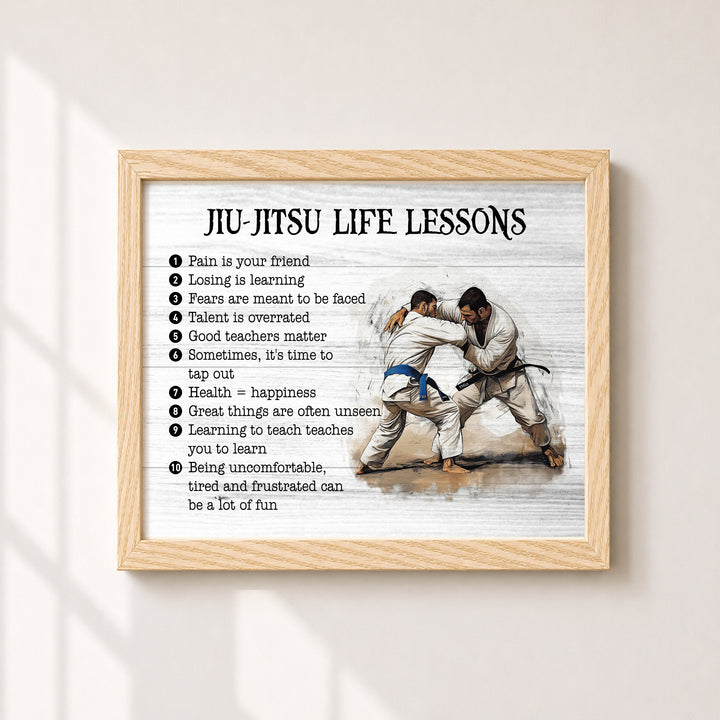 10 Life Lessons Motivational Wall Art