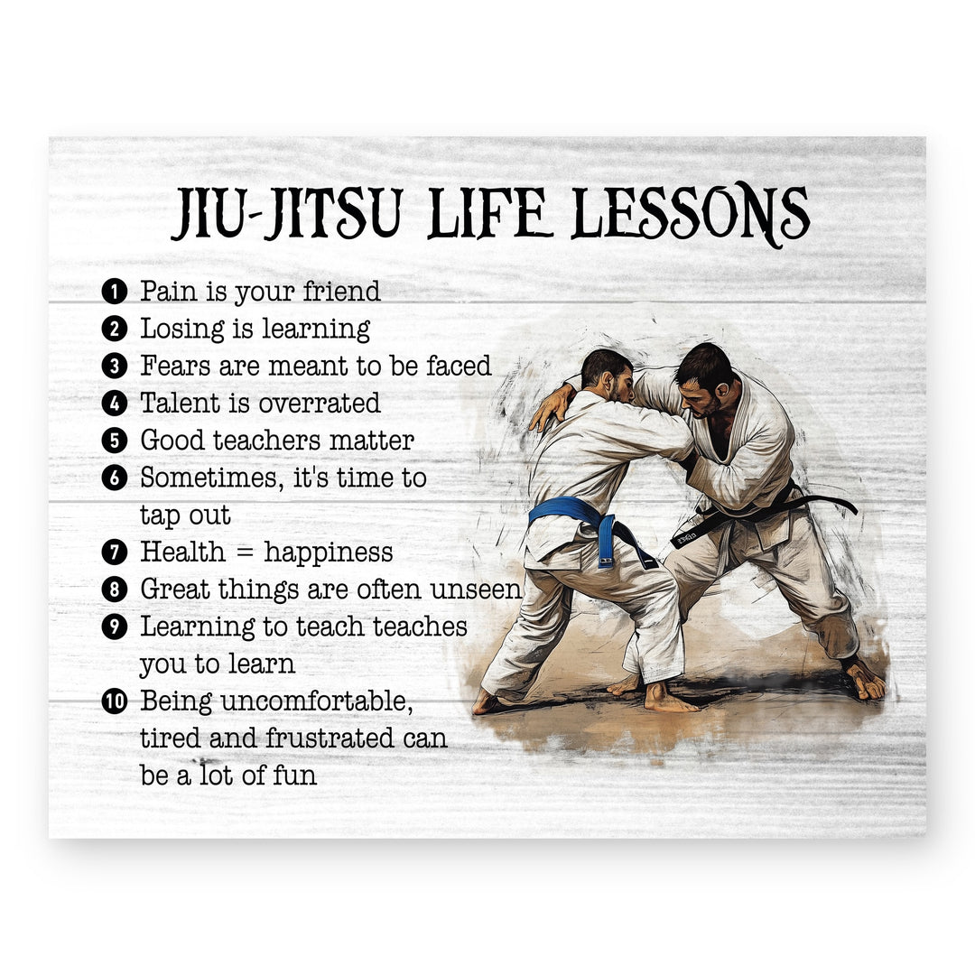 10 Life Lessons Motivational Wall Art