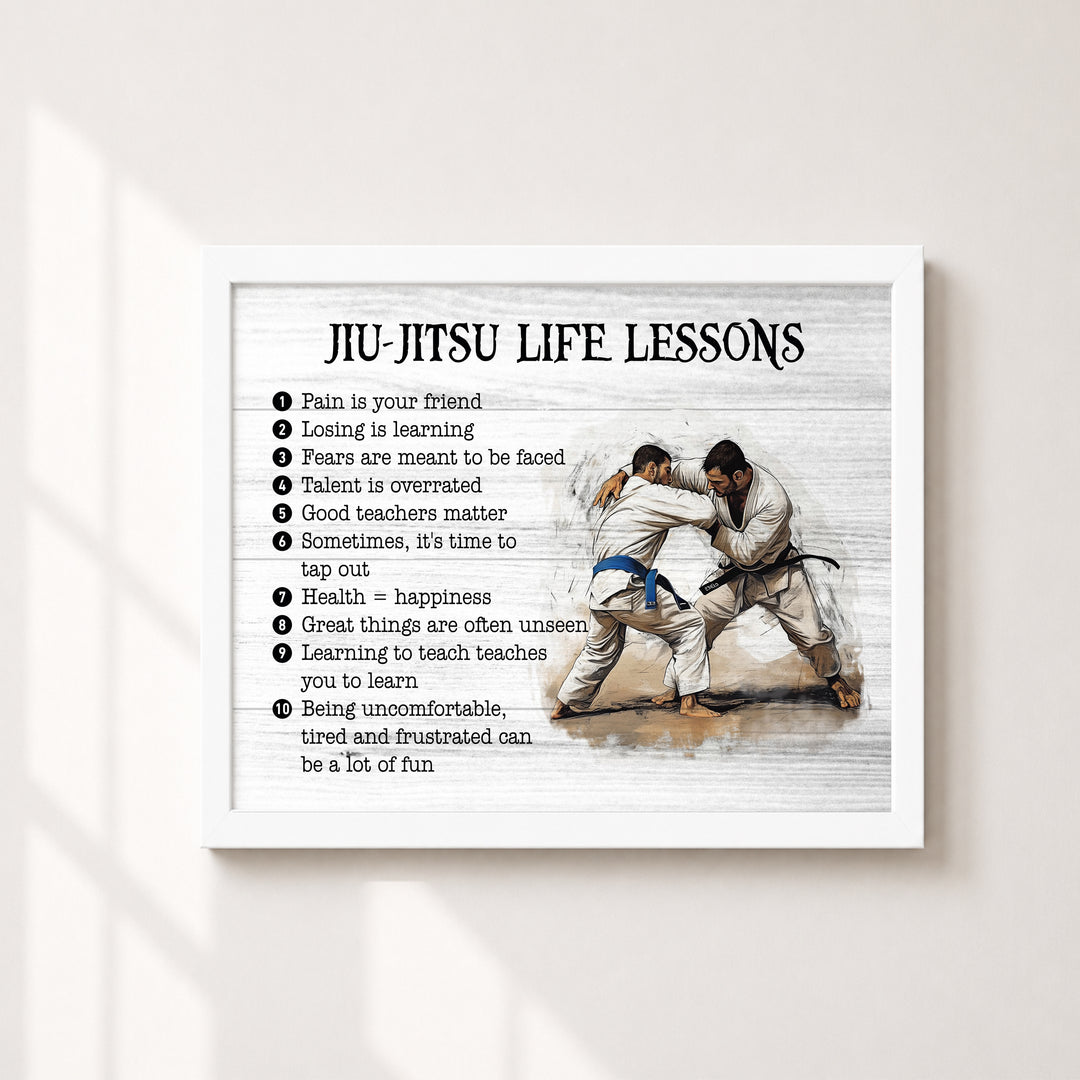 10 Life Lessons Motivational Wall Art