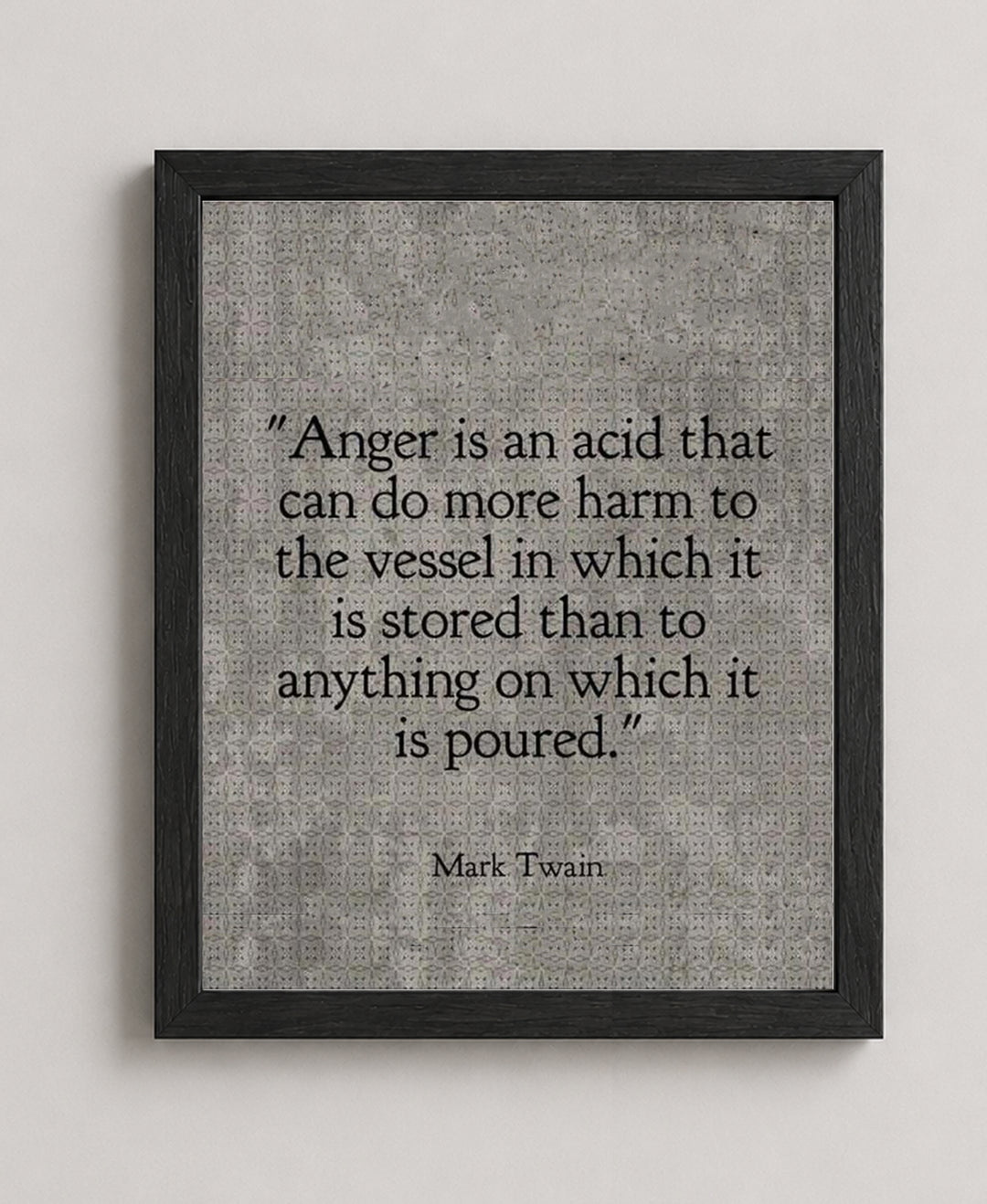 Mark Twain Anger Inspirational Wall Art