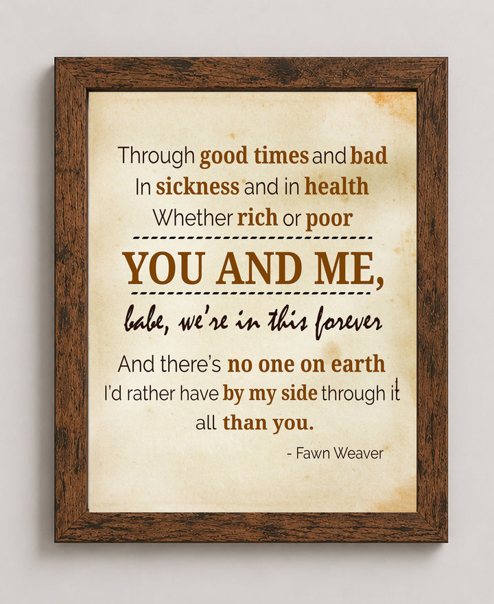 Loving Typographic Parchment Print Ideal For Bedroom Decor Family Inspirational Wall Art