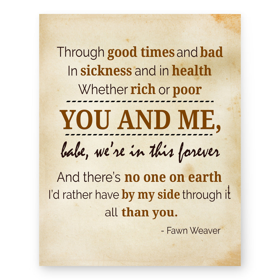 Loving Typographic Parchment Print Ideal For Bedroom Decor Family Inspirational Wall Art