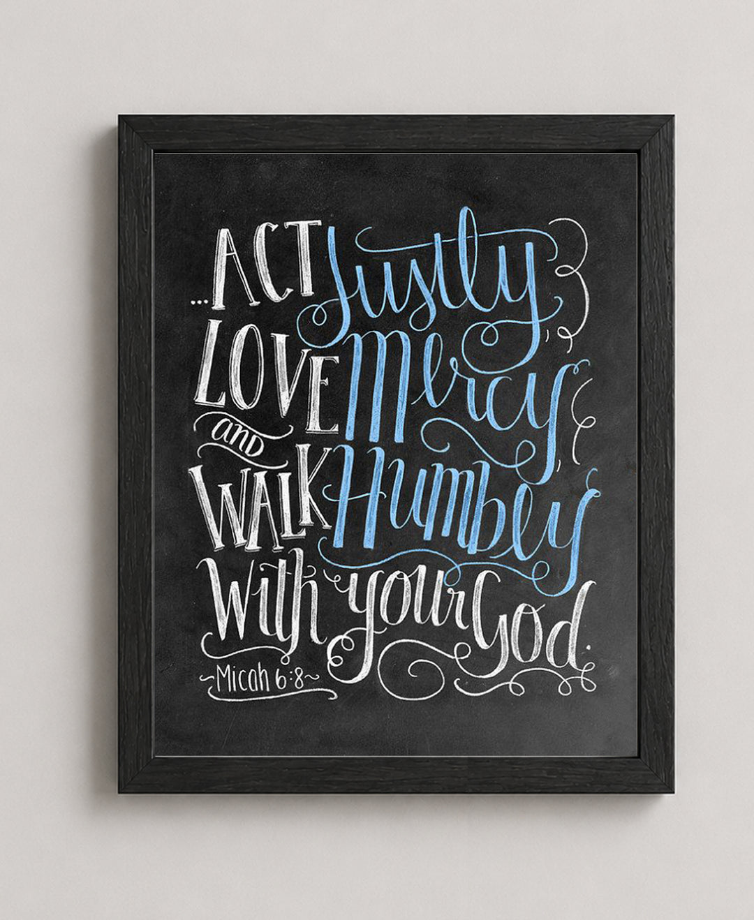 Love Mercy &amp; Walk Humbly Bible Verse Verse Wall Art