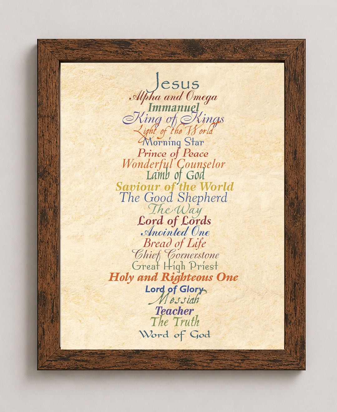 Names of Jesus Wall Art Print 23 Biblical Christian Wall Art
