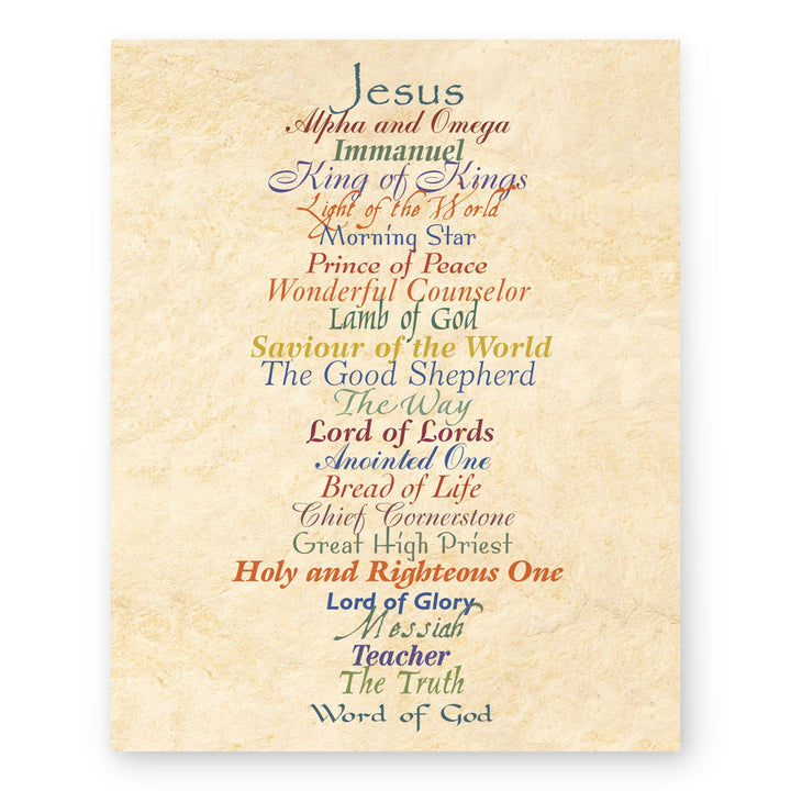 Names of Jesus Wall Art Print 23 Biblical Christian Wall Art
