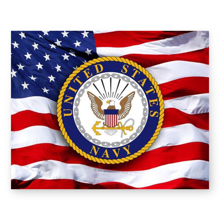 Nav Flag Inspirational Wall Art