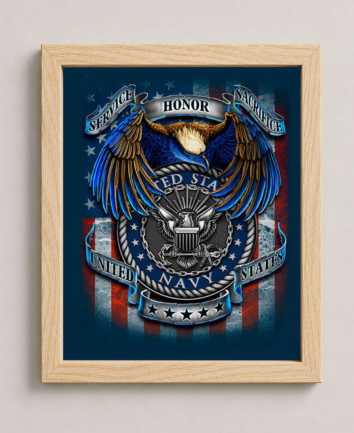 U S Navy Creed SSS Military Wall Art