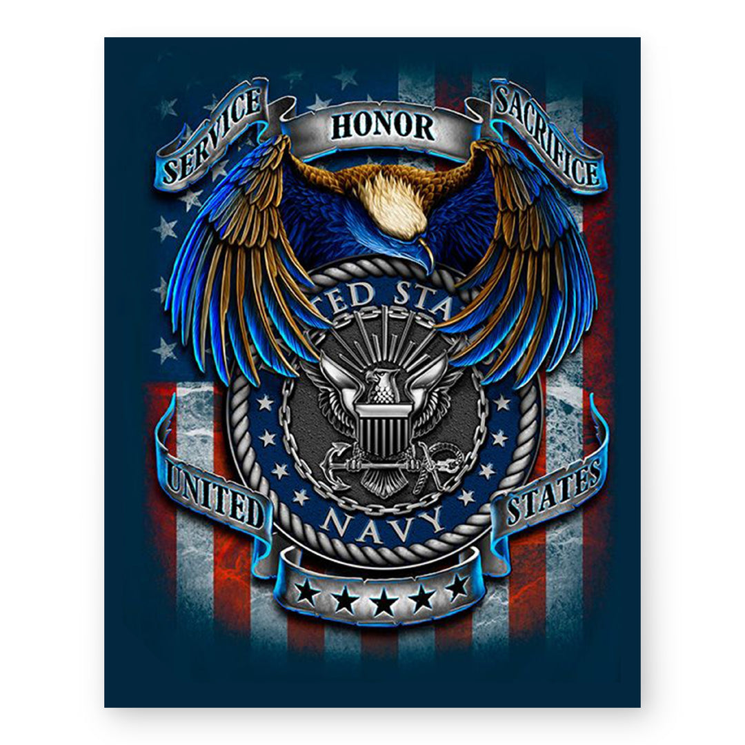 U S Navy Creed SSS Military Wall Art