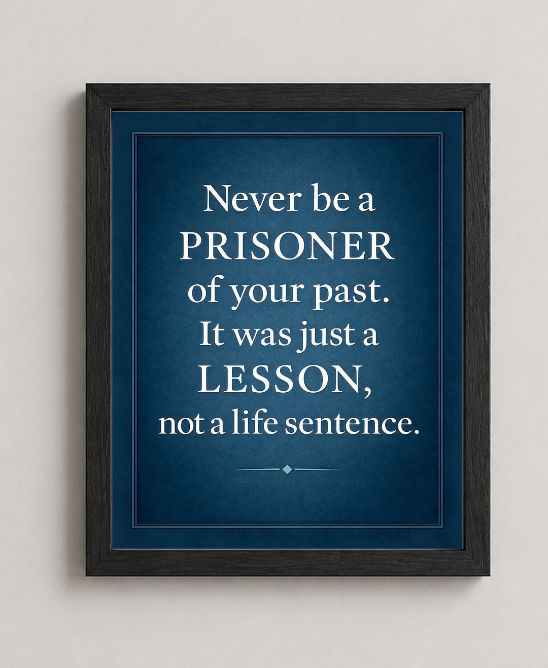 Never Be a Prisoner of Your Past Family Inspirational Wall Art