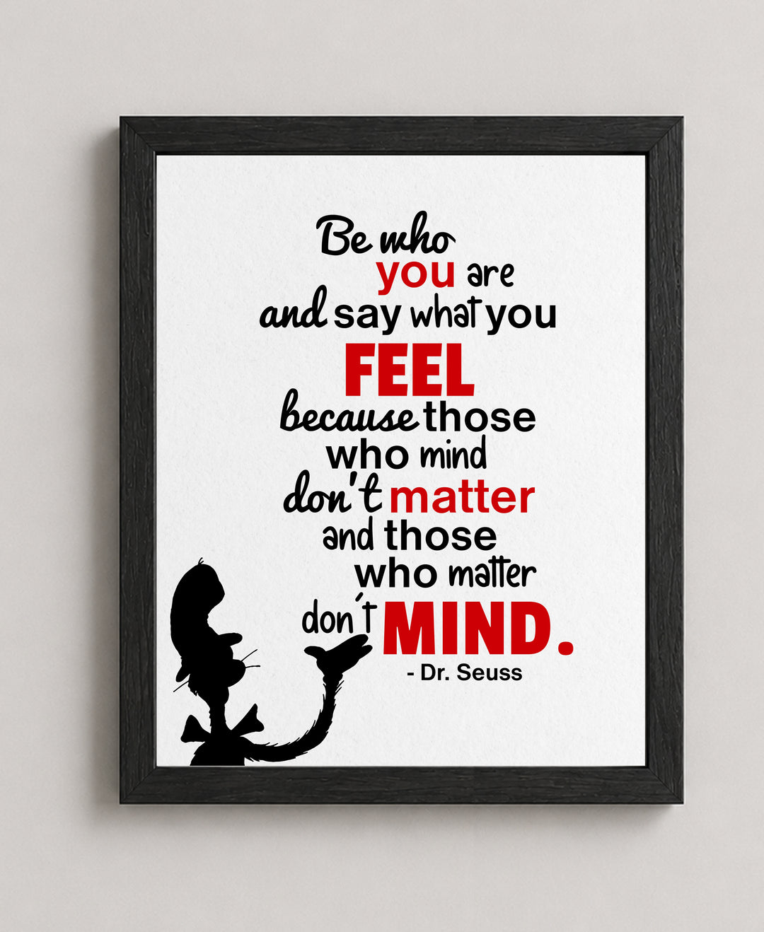 Be Who You Are Dr Seuss Inspirational Wall Art