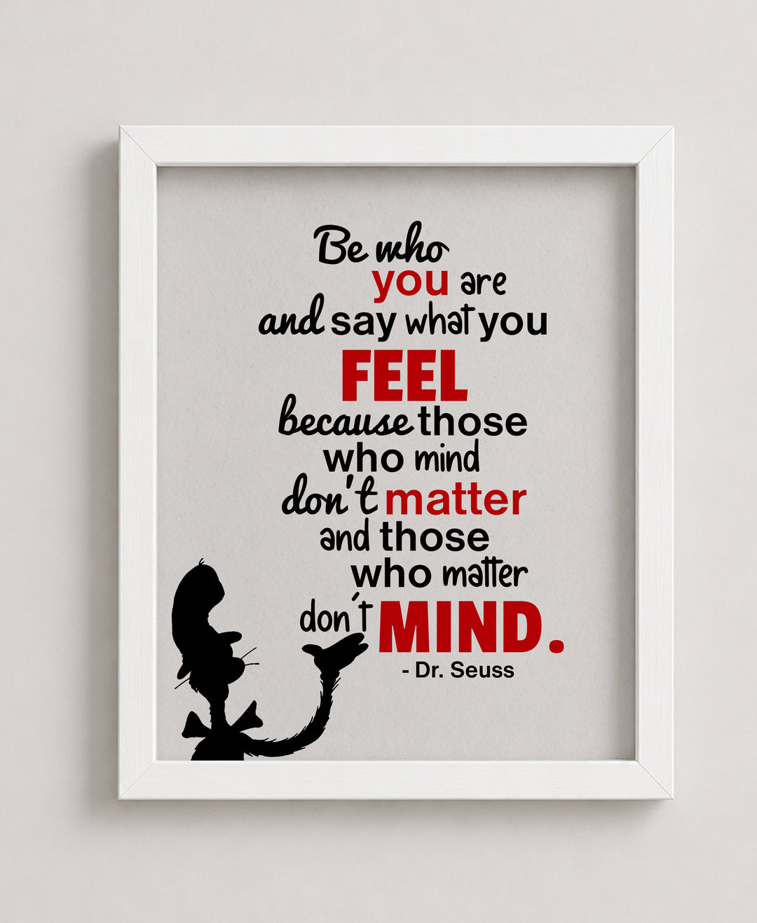 Be Who You Are Dr Seuss Inspirational Wall Art