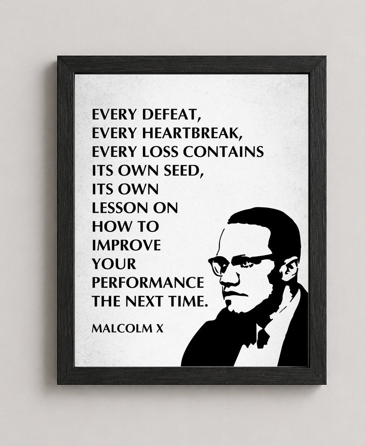 Malcolm X Inspirational Wall Art
