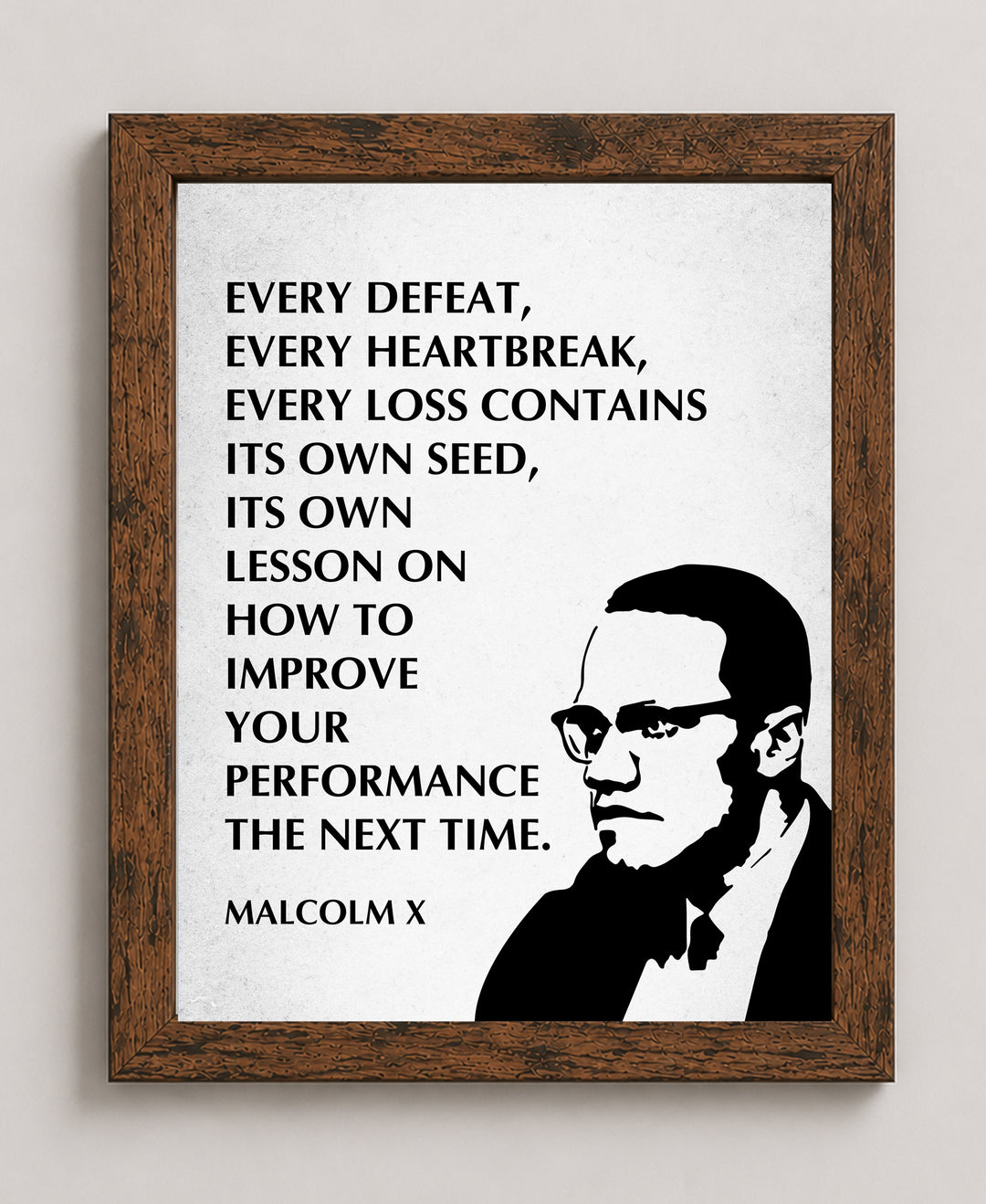 Malcolm X Inspirational Wall Art