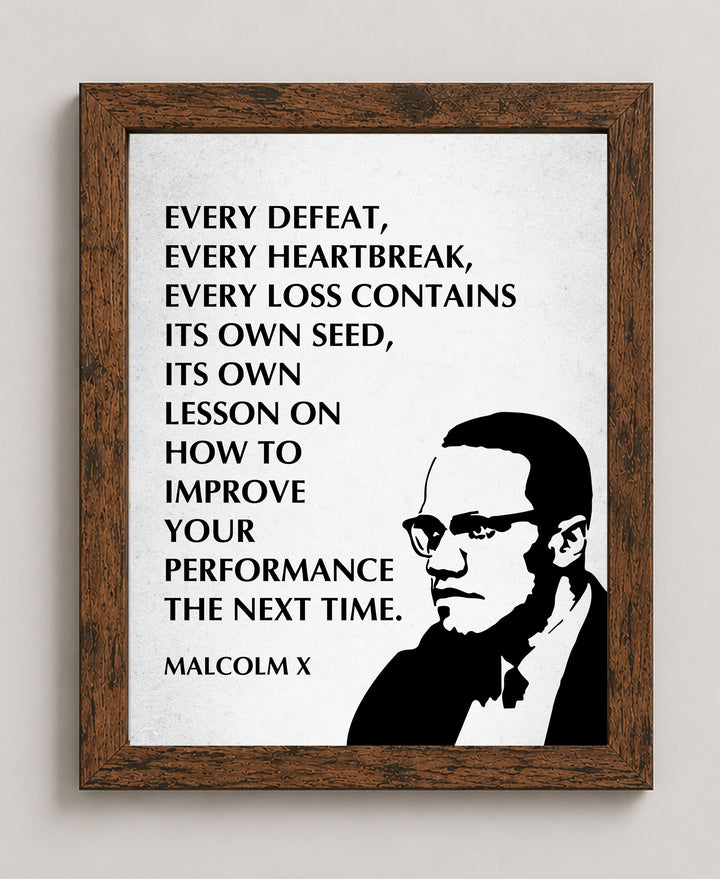 Malcolm X Inspirational Wall Art
